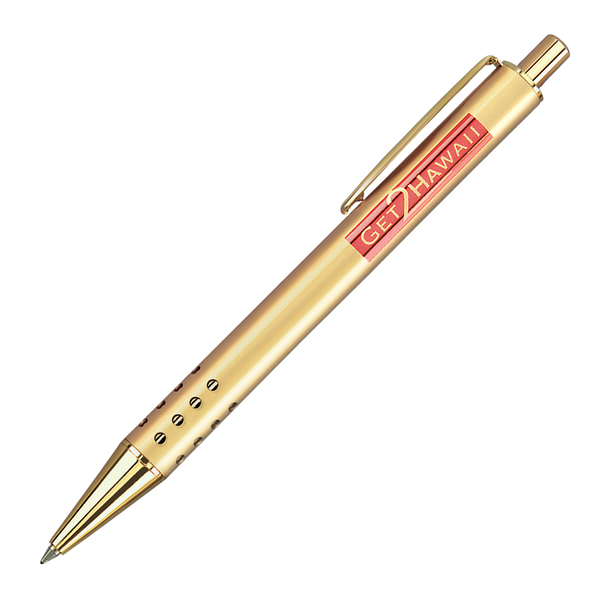 Click Action Ballpoint Pen-  Satin Gold  WAUSATIN